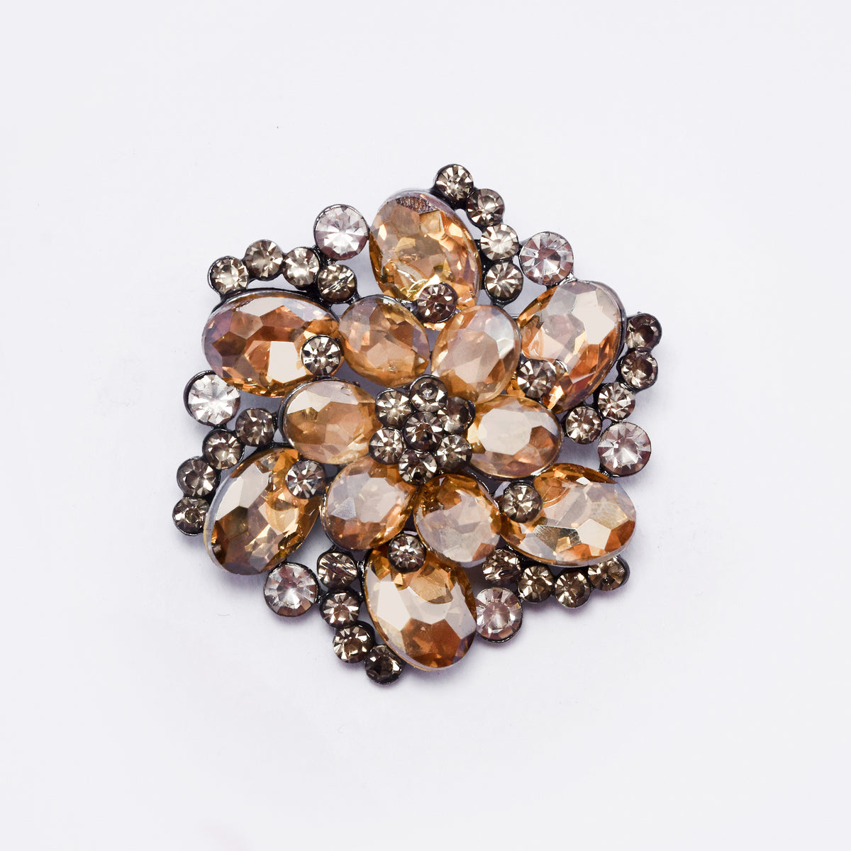 ABBR7818 - Crystal flower brooch