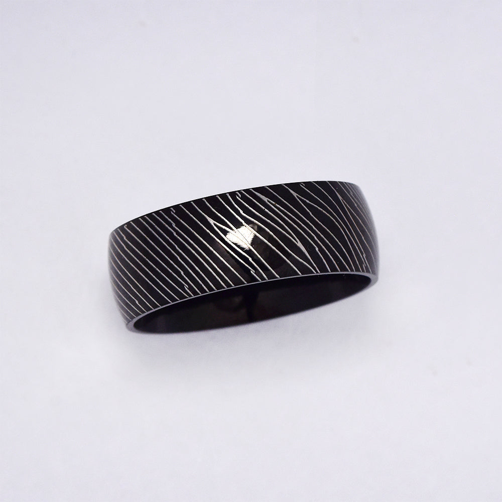 Stainless steel zebra pattern black band - ABSSR280