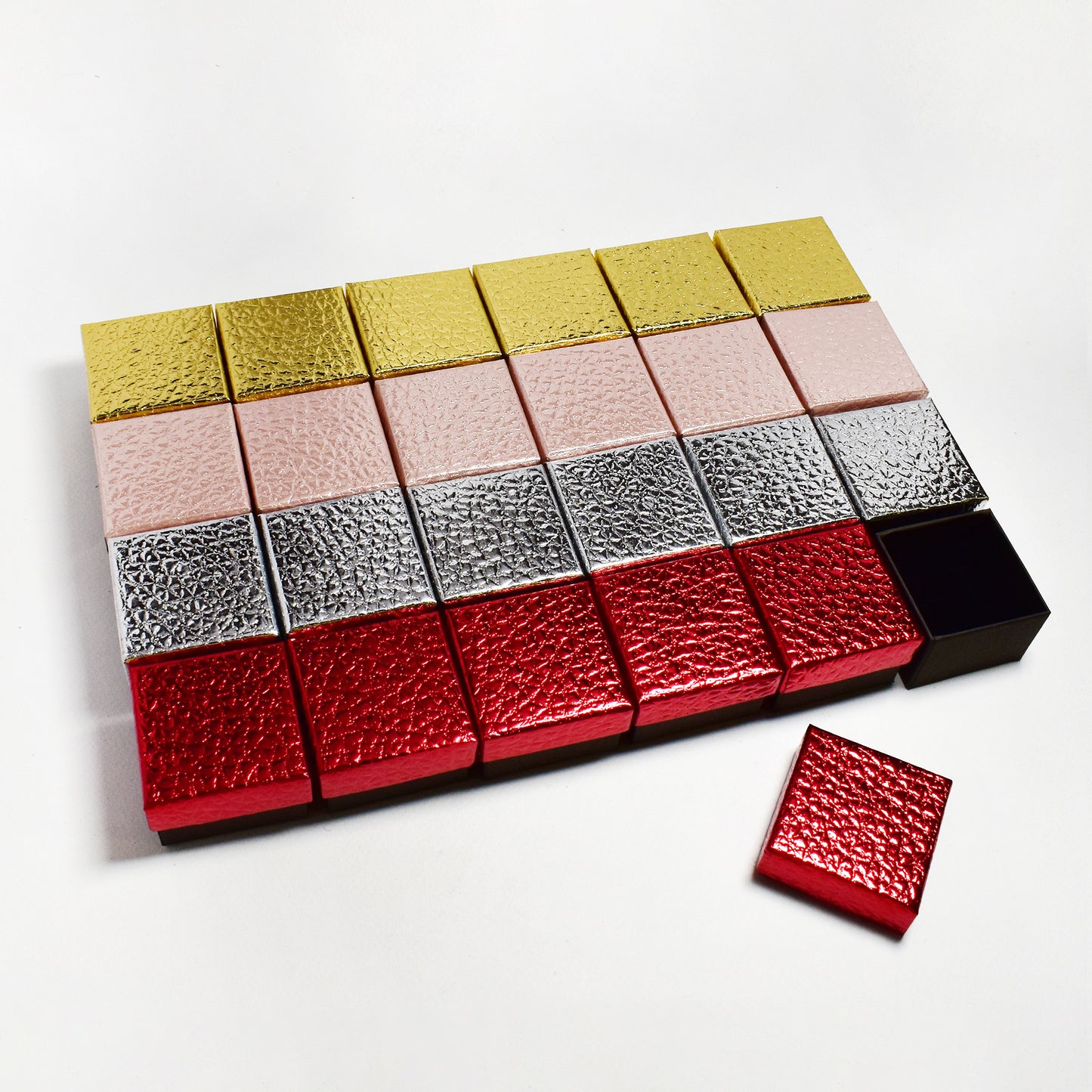 BOX18 - 24 Pack 5cm x 5cm jewellery gift box for ring, necklace, earring