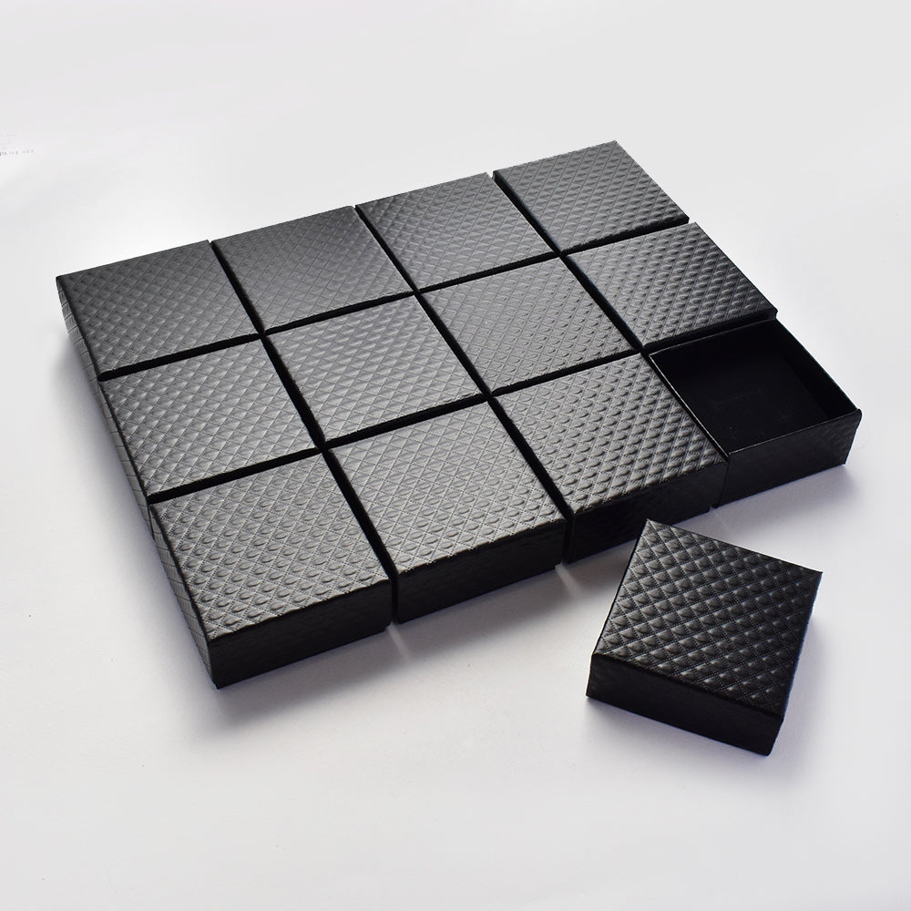 12 Piece 7.5cm x 7.5cm gift box for necklace, earring and ring set - BOX14
