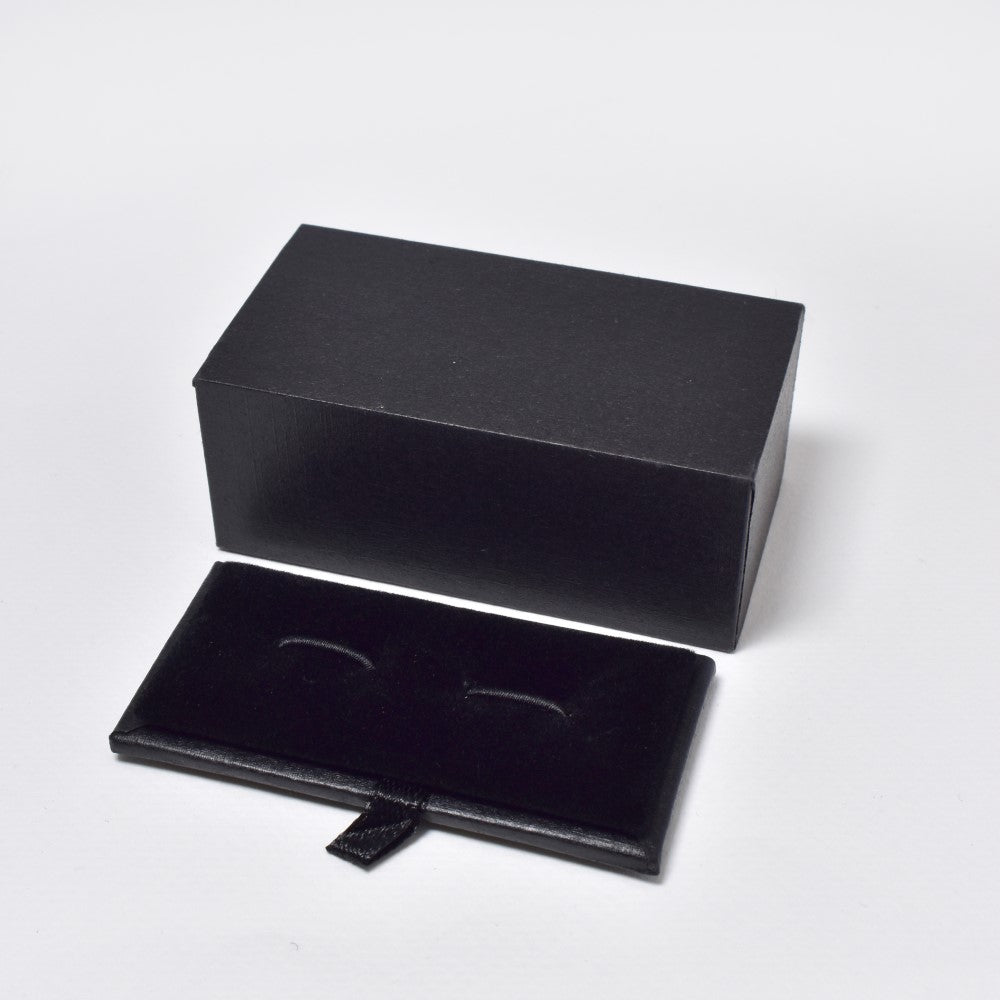 3 Pack black cufflink box - BOX12