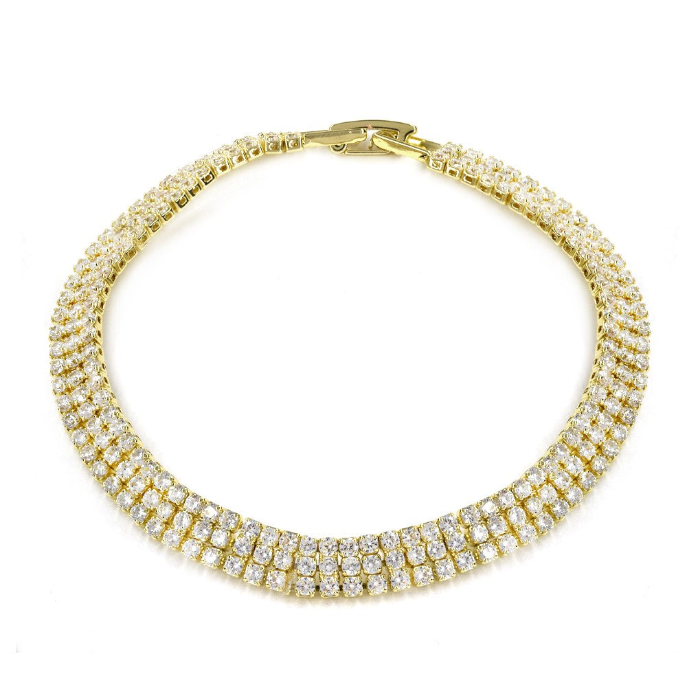 Premium 3 row cubic Zirconia Tennis bracelet