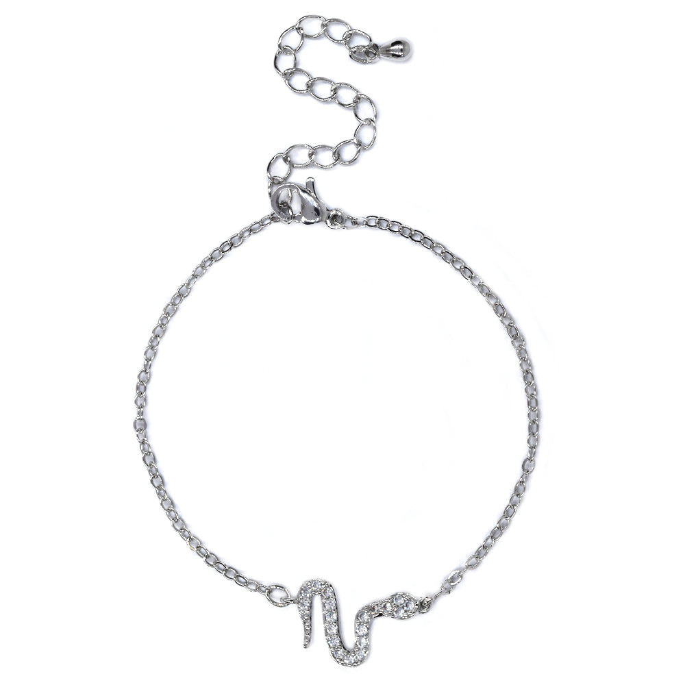 Premium cubic zirconia snake bracelet