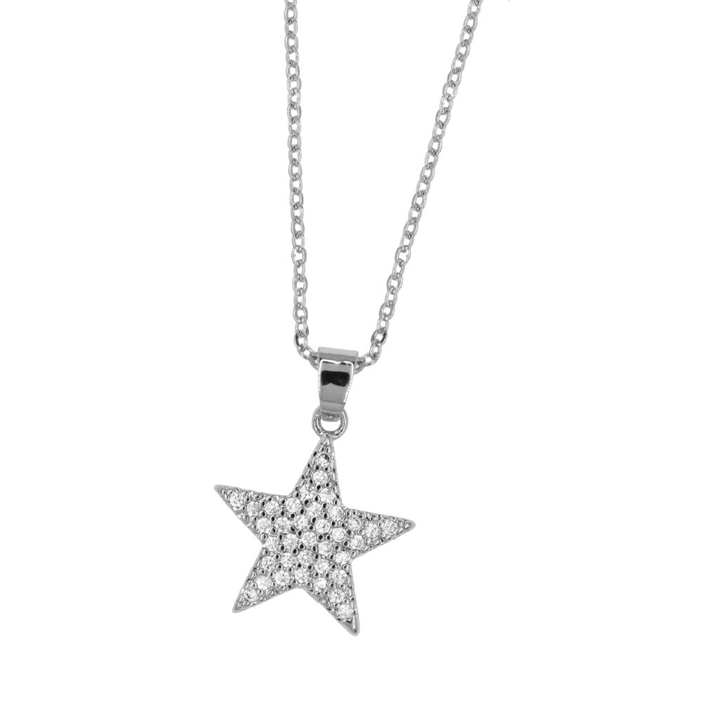 Premium cubic zirconia star necklace