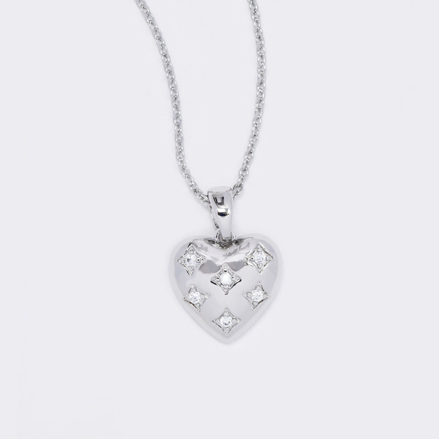 CZ heart necklace - CZYP5758