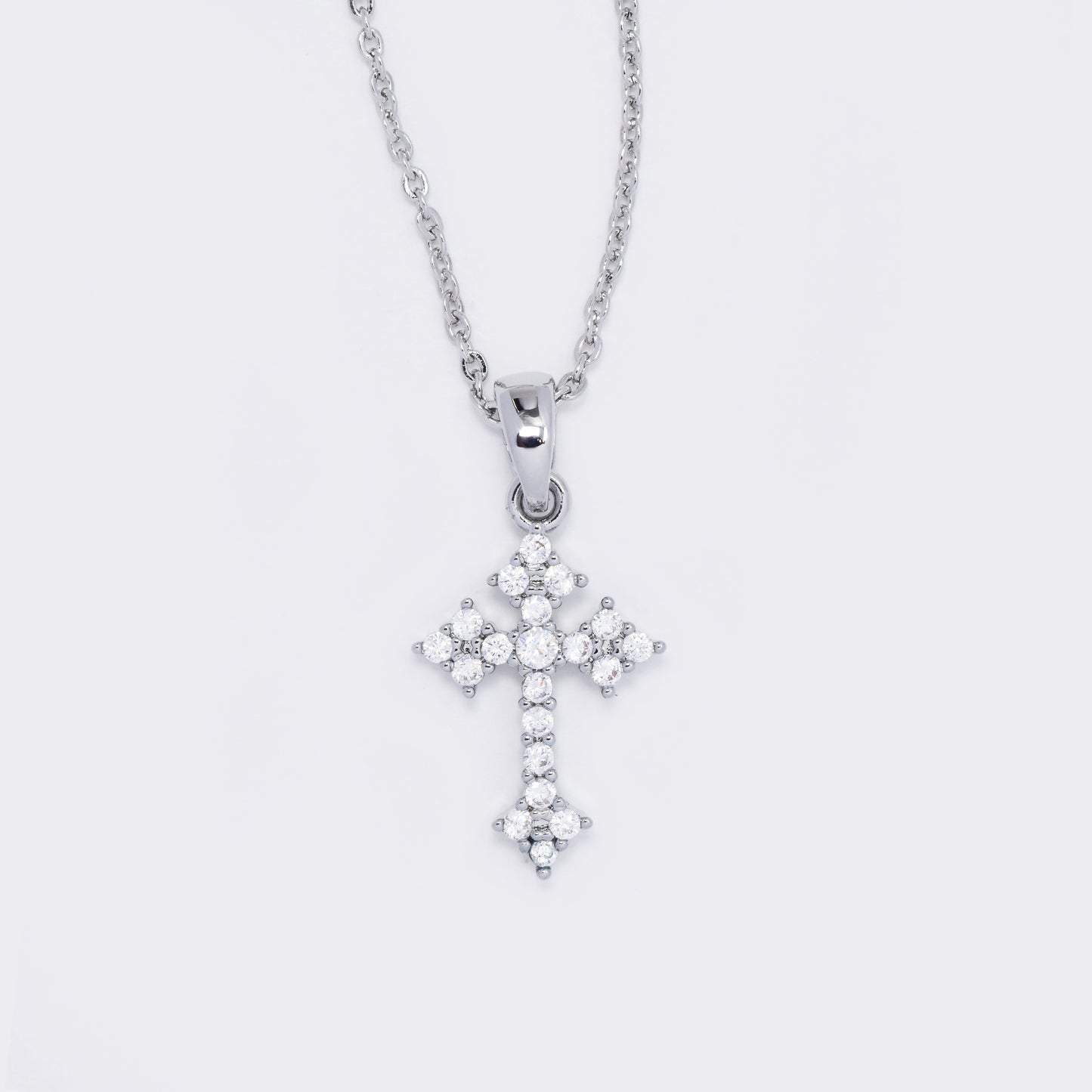 CZ cross necklace - CZYP5760