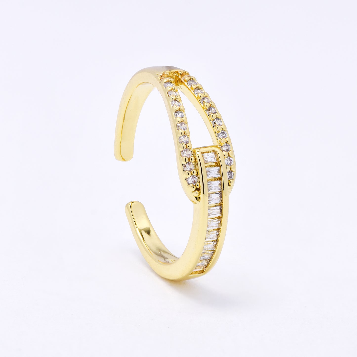 CZYR7503 - Premium brass CZ belt ring