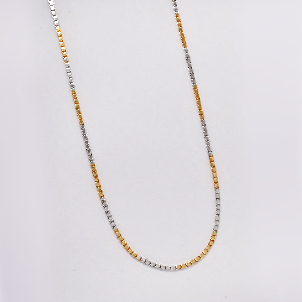 Fashion 1mmX50cm gold and silver plated box chain