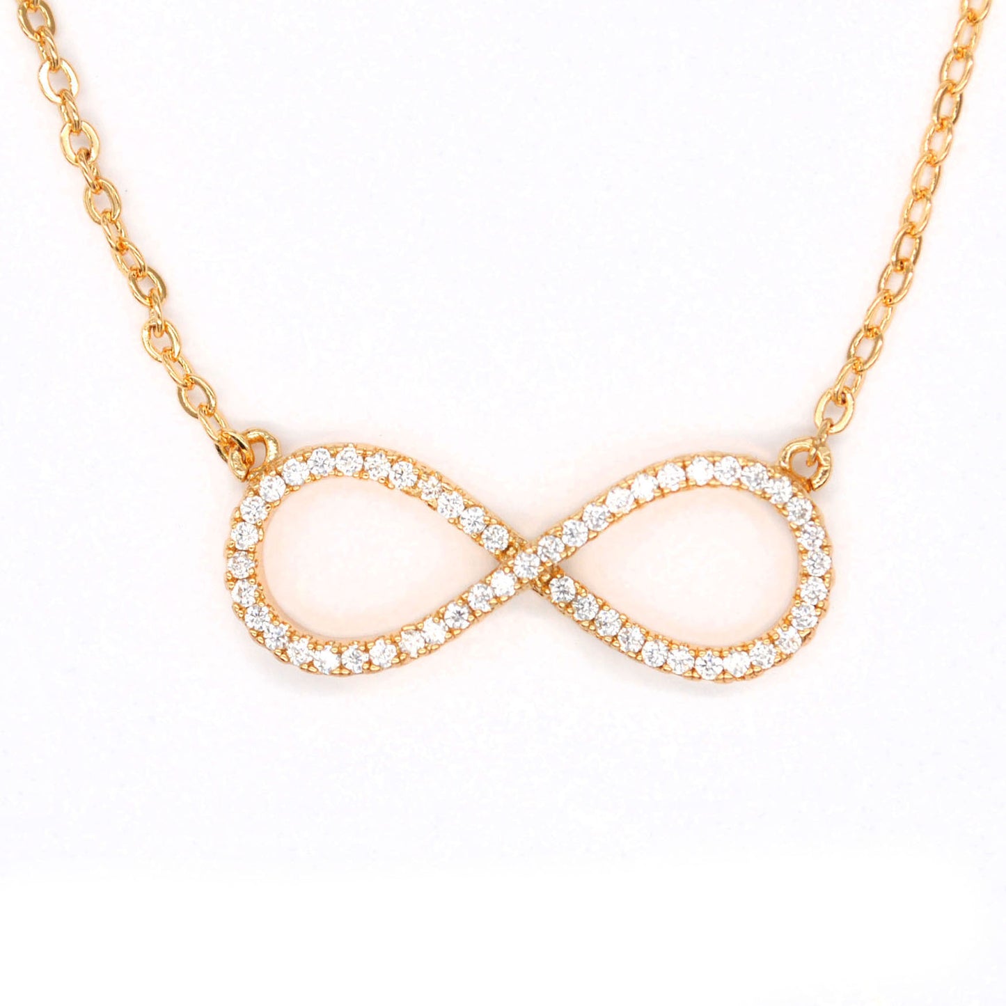 Premium cubic zirconia infinity necklace