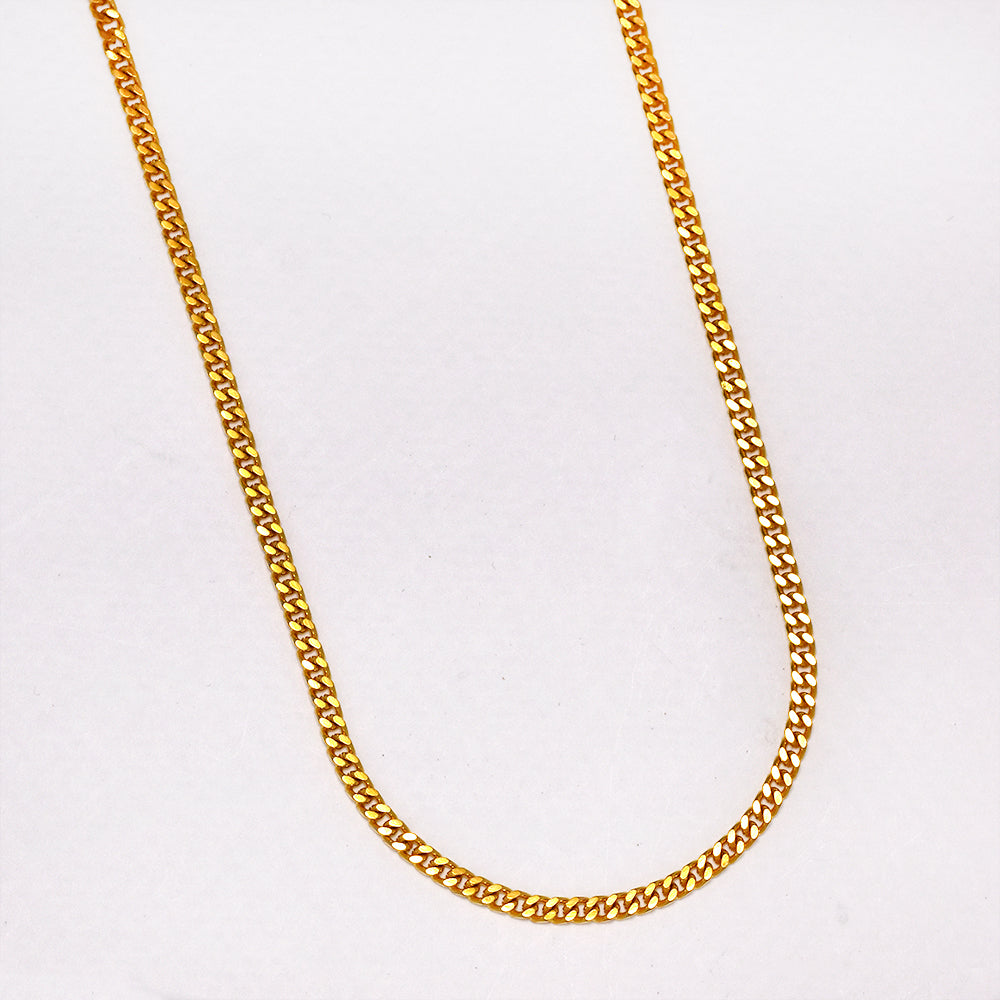 Premium gold plated curb chain