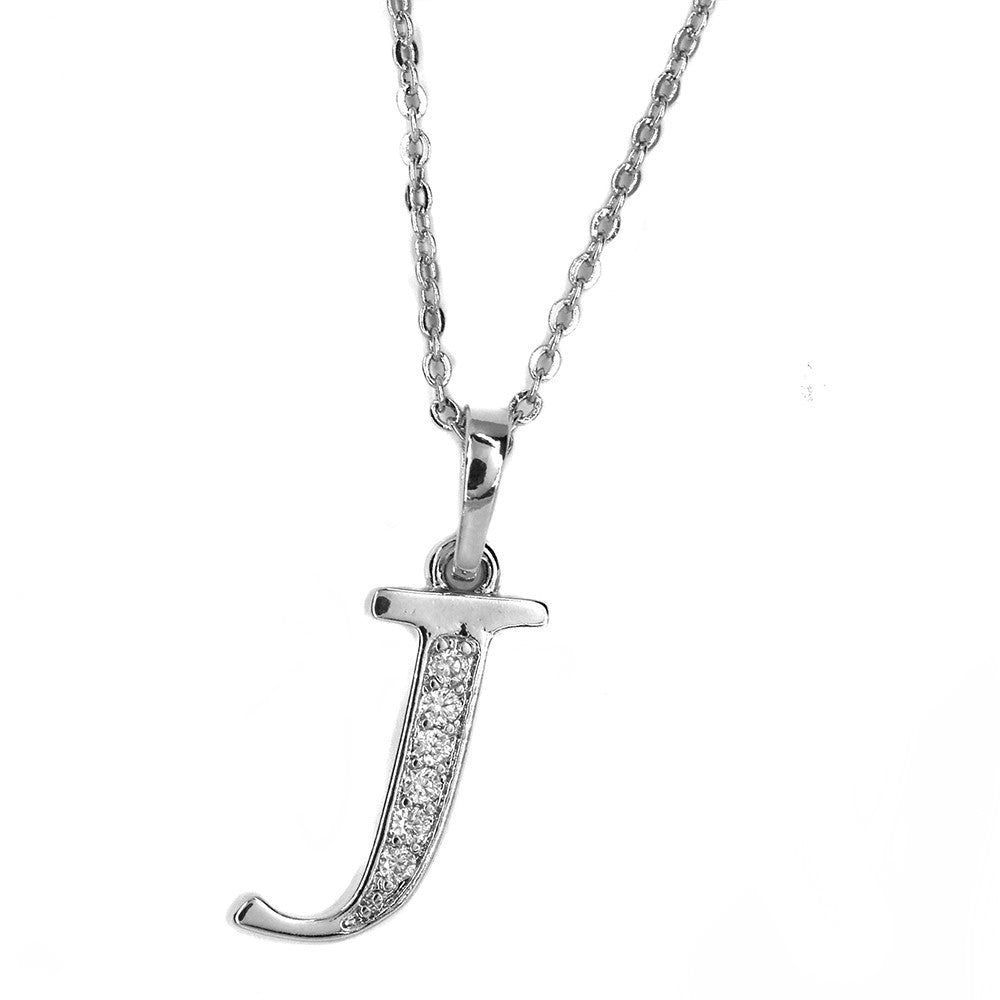 GFP619 - Premium brass Cubic zirocnia Initial necklace