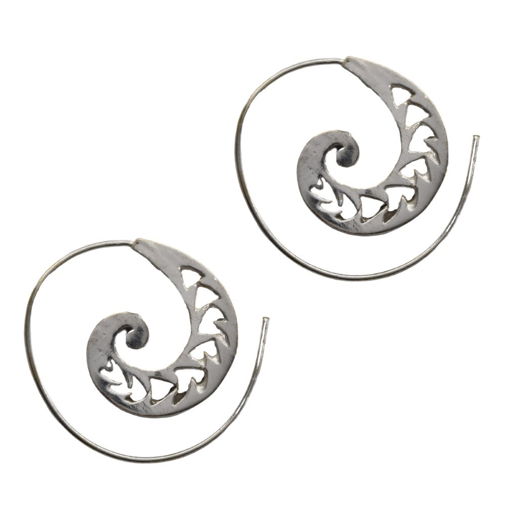 Brass coil arrow cutout earring - IFE230