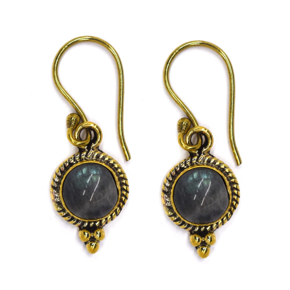 Brass Labradorite drop earring - IFE308