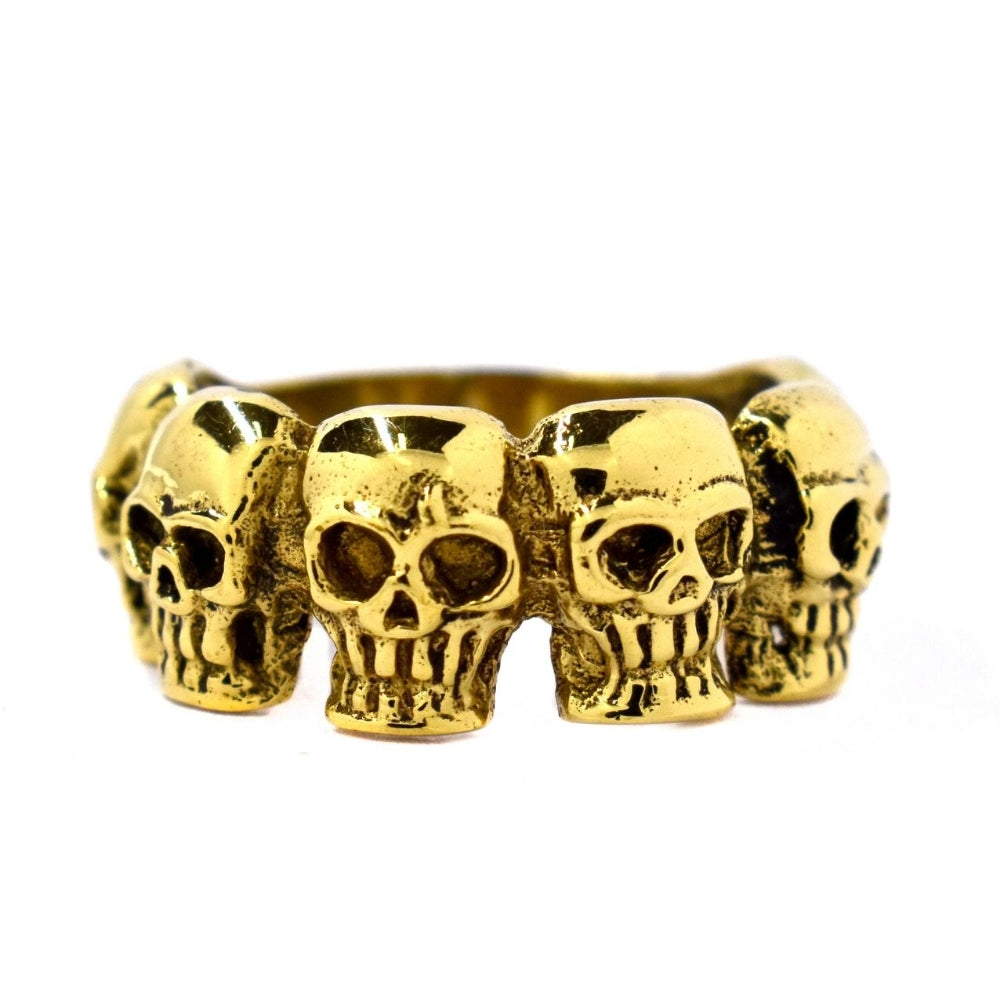 Brass skull ring - IFR518