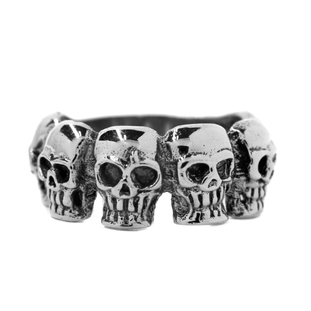 Brass skull ring - IFR518