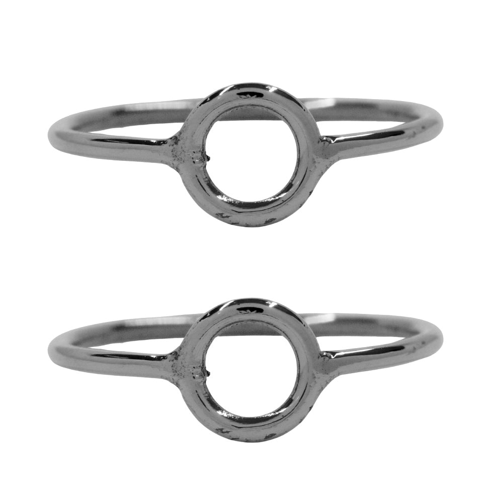 2 Pack brass small circle cutout brass ring - IFR615