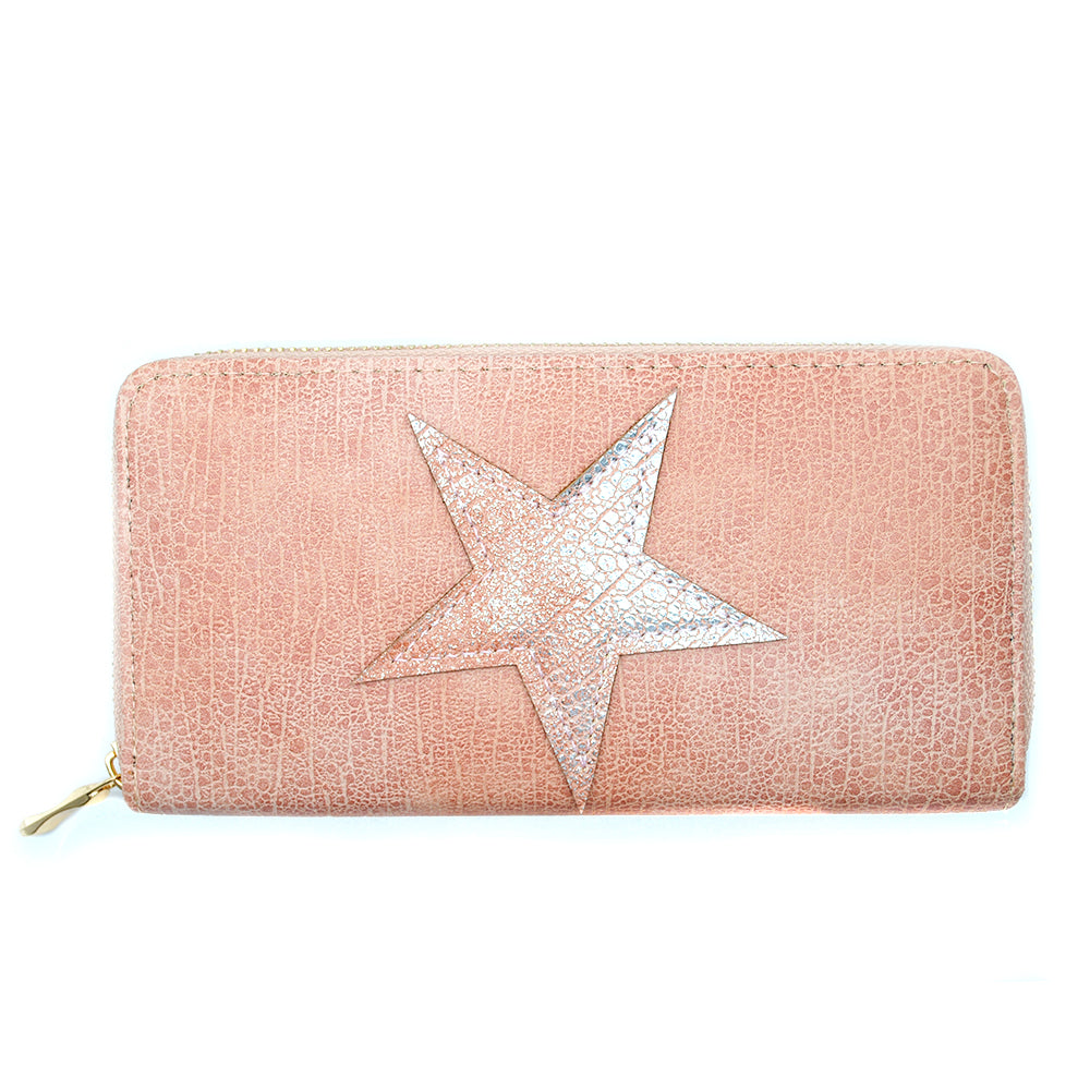 Weathered PU star purse - LW6908