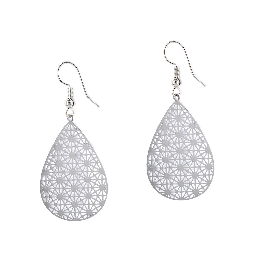 Fashion medium lattice teardrop drop earrings - MFE2954