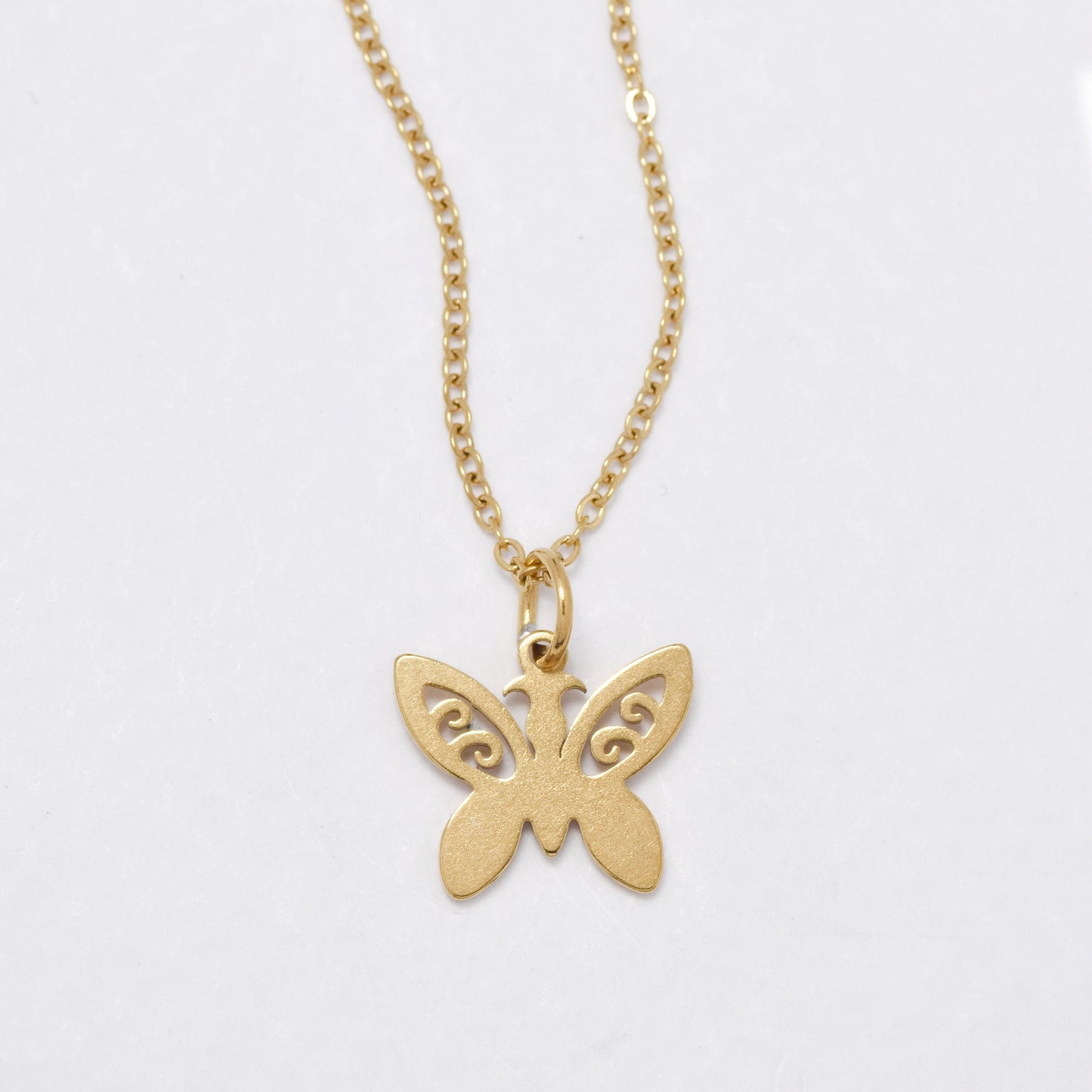 NCSSN030 - Steel butterfly charm necklace