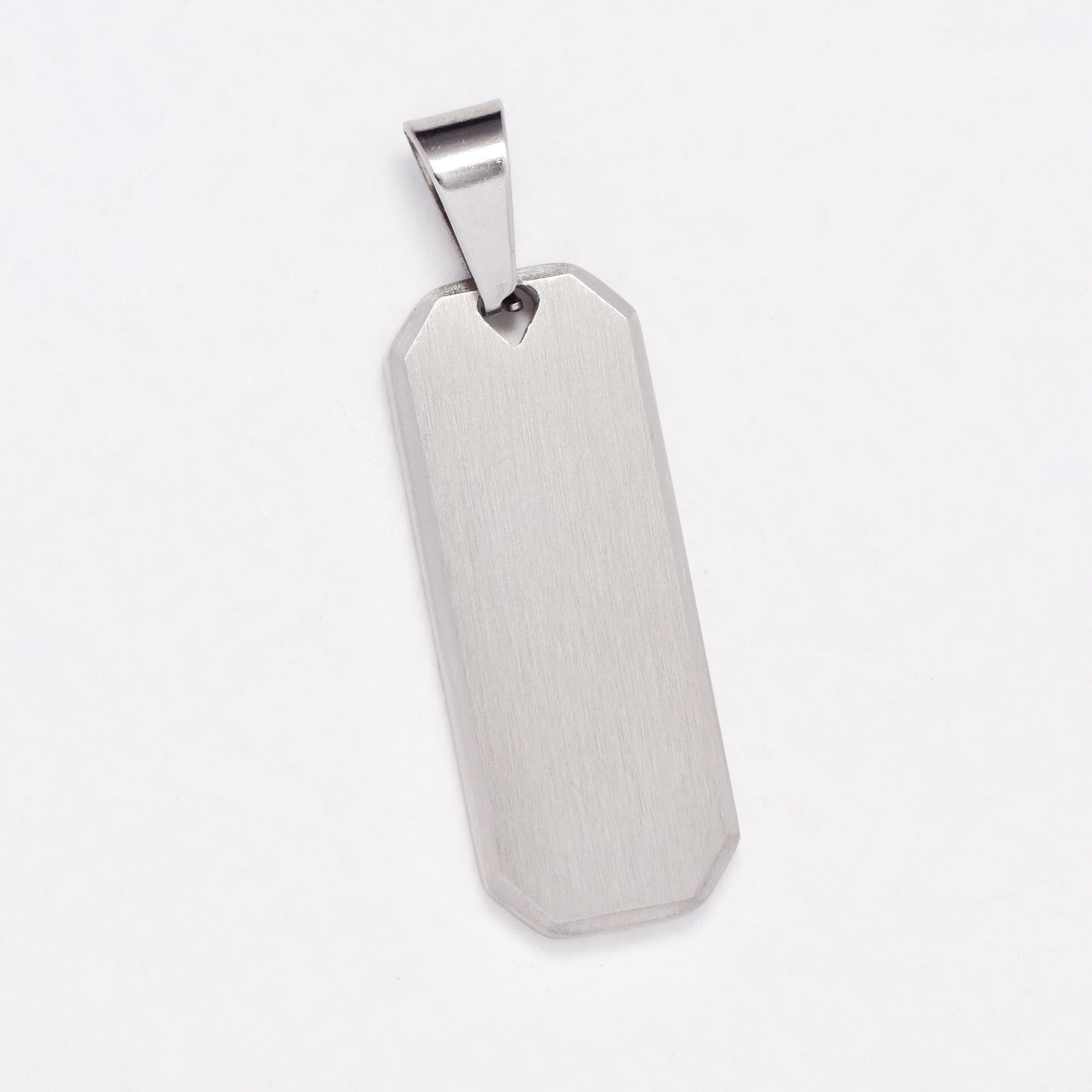 NCSSP066i - Steel engravable dogtag pendant