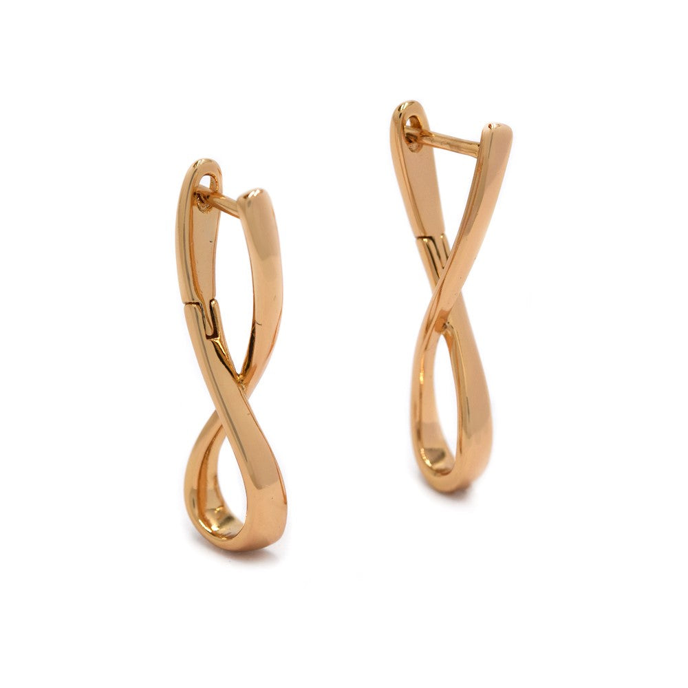 Premium Huggie large infinity drop earring