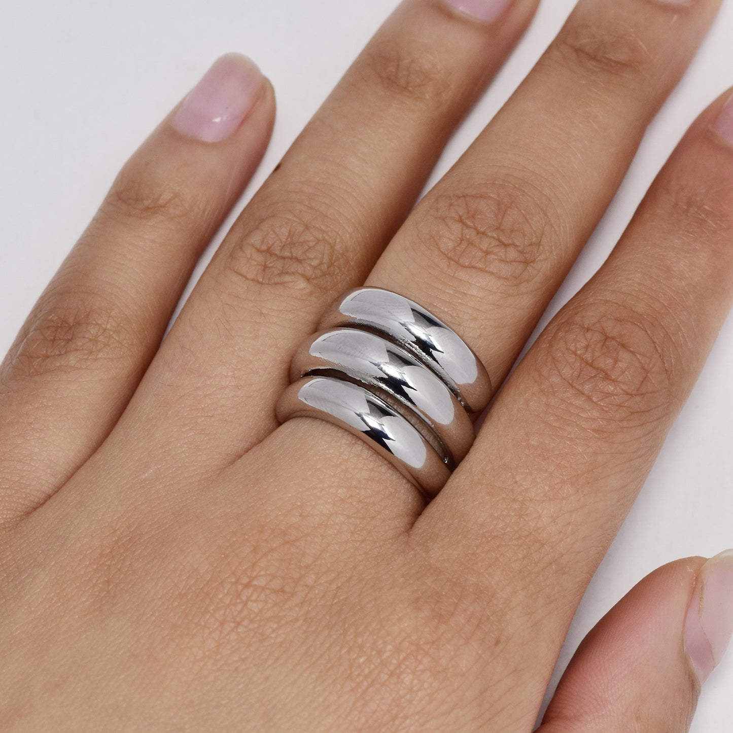 Premium free size swirl ring - PYR5756