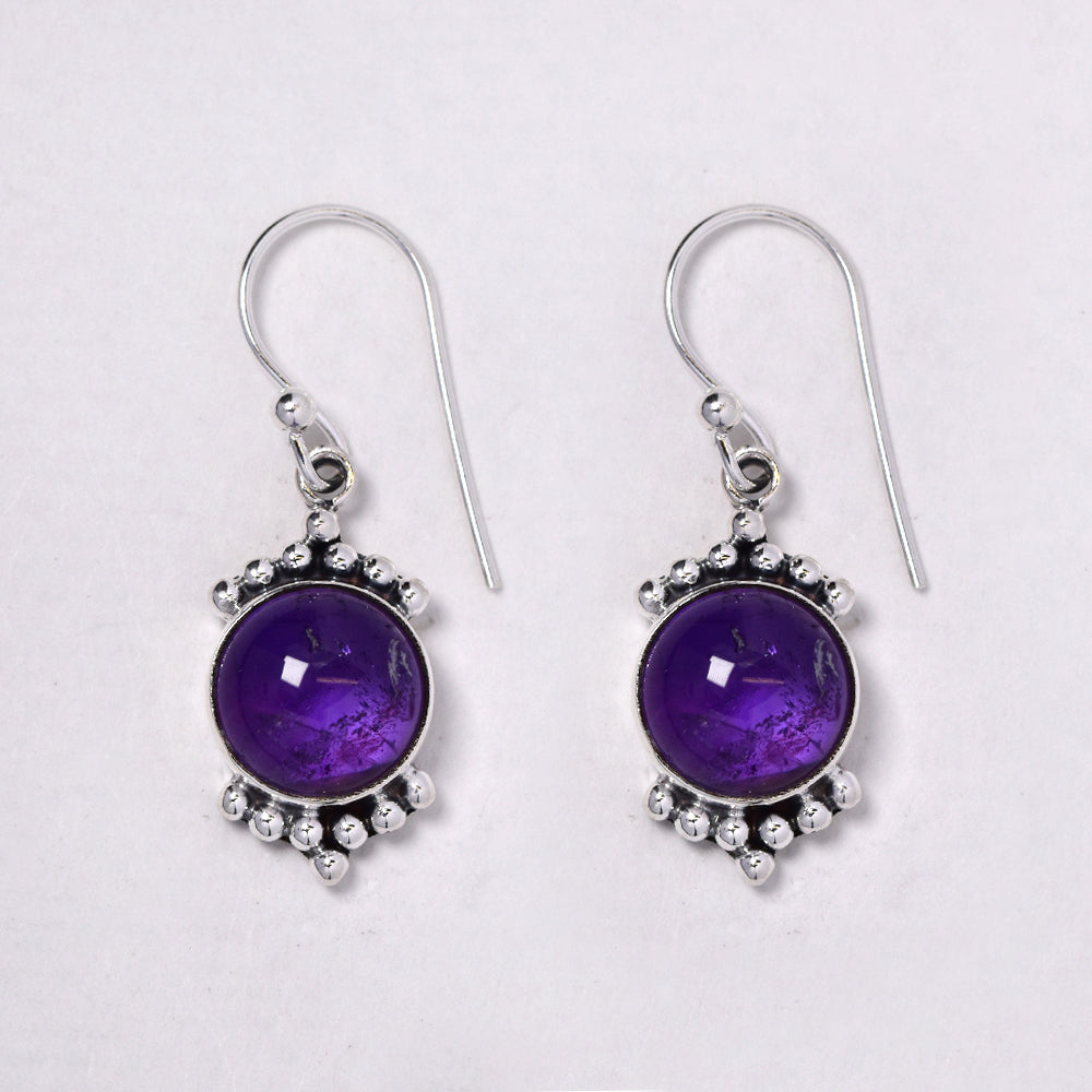 925 Silver gemstone 6g drop earring - S925GEM-7-G