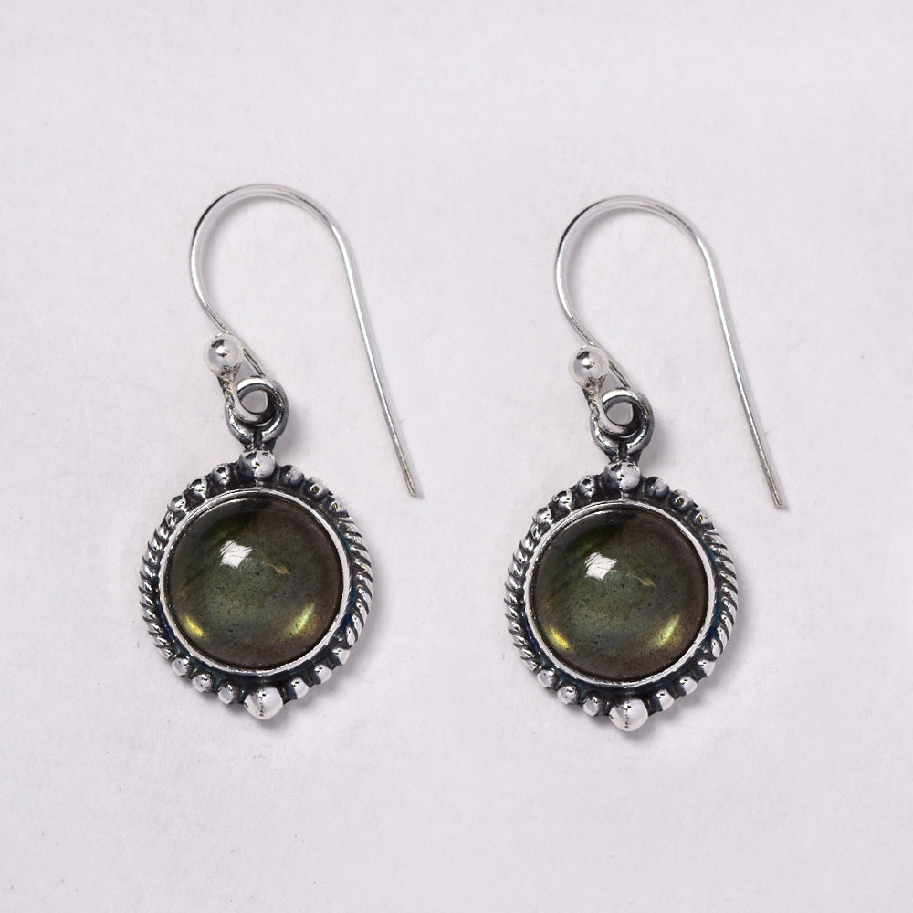 925 Silver gemstone 6g drop earring - S925GEM-7-H
