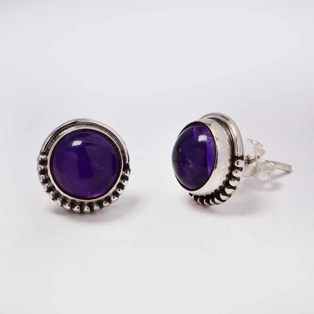 925 Silver gemstone stud earrings - S925GEM-1-A