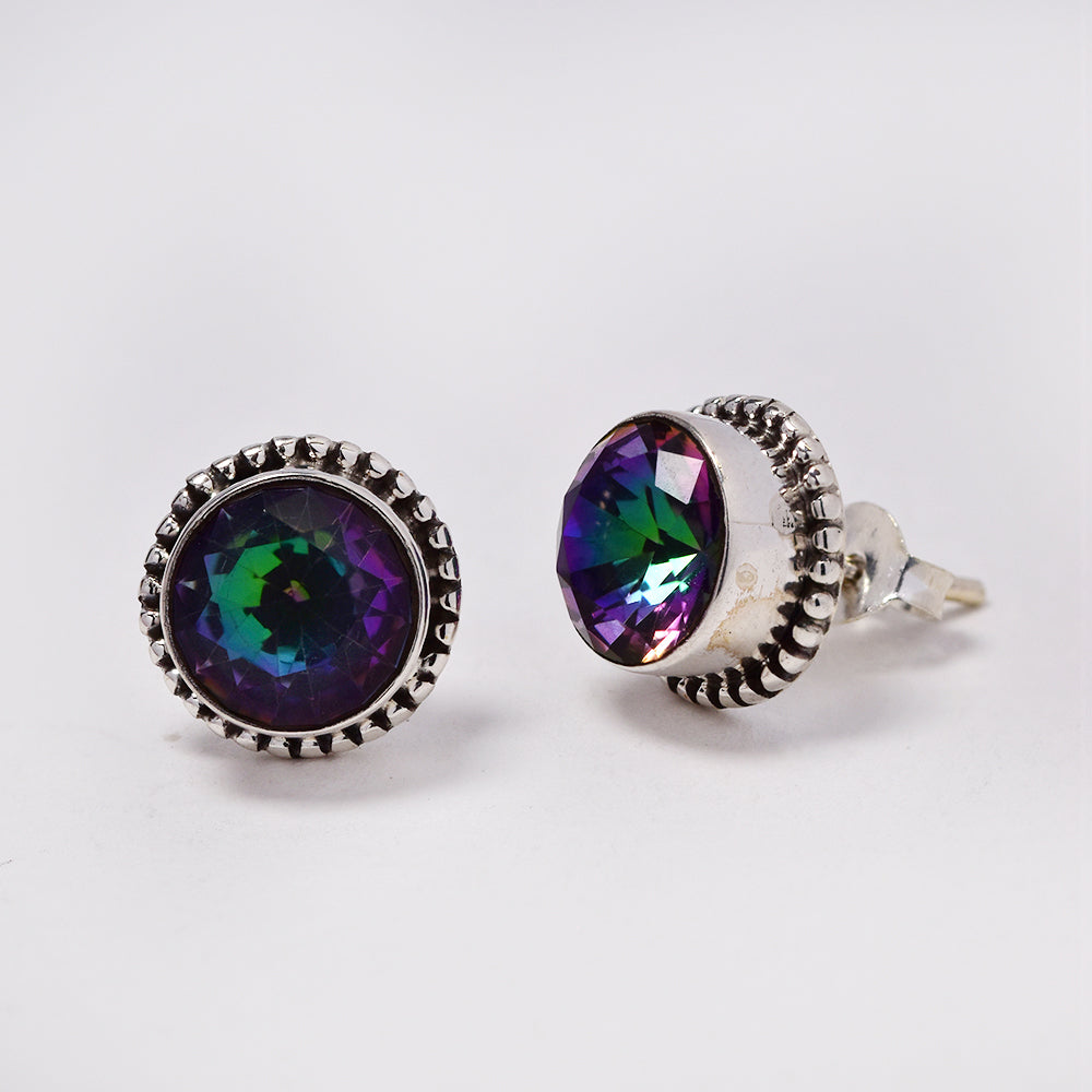 925 Silver gemstone stud earrings - S925GEM-1-H