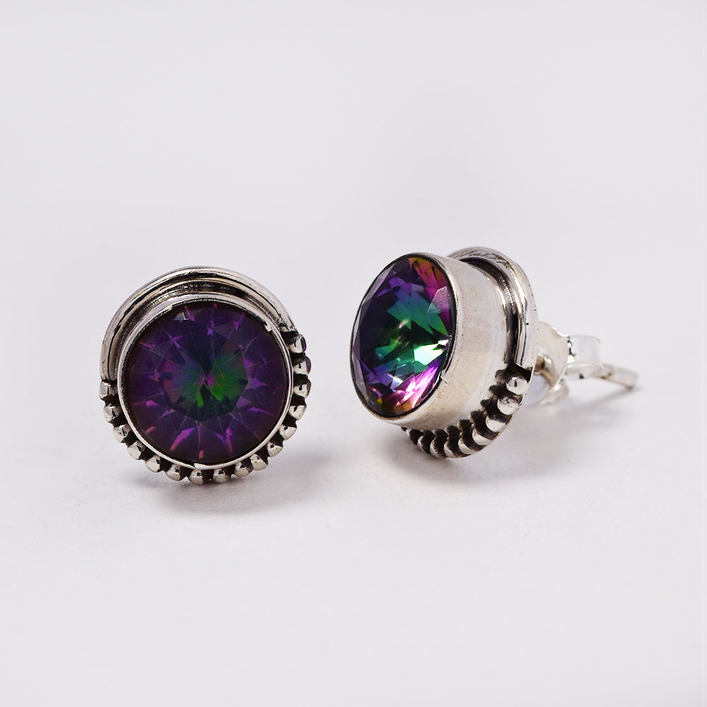 925 Silver gemstone stud earrings - S925GEM-1-I