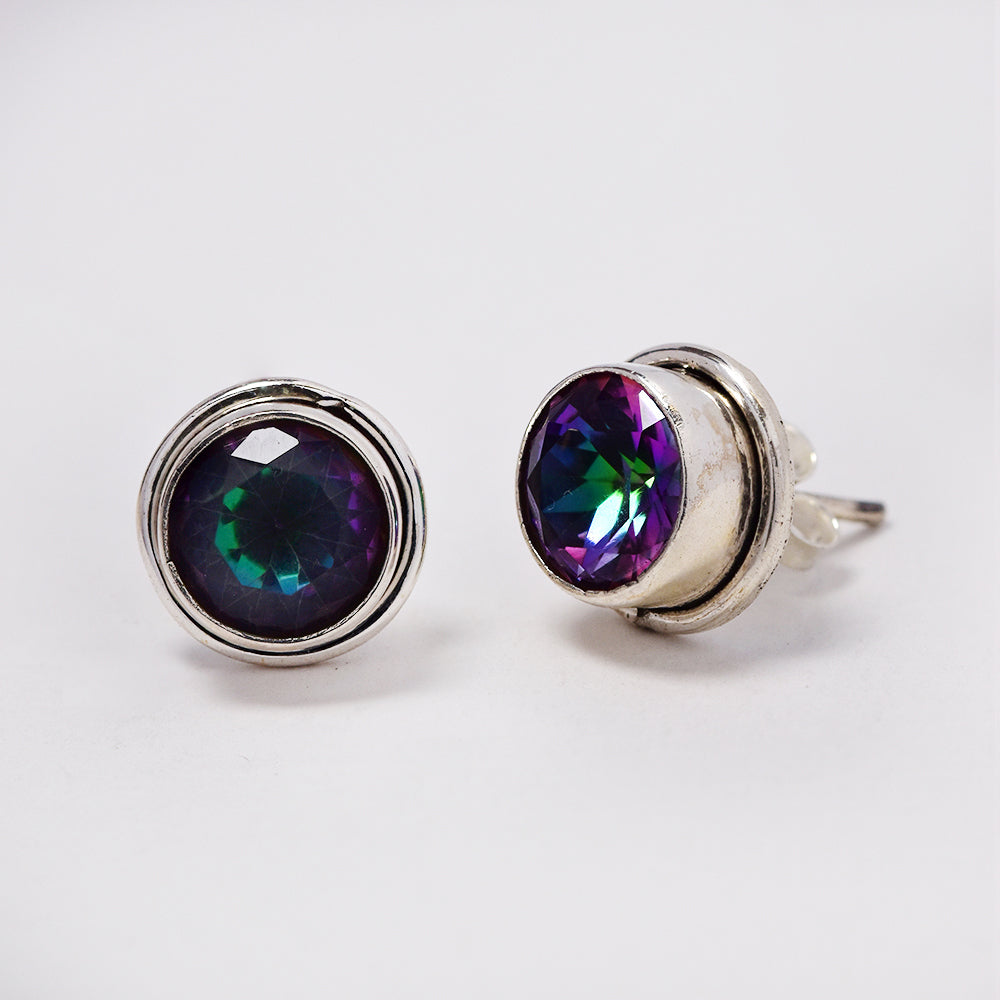 925 Silver gemstone stud earrings - S925GEM-1-J