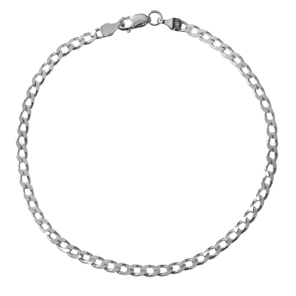 925 Silver open curb bracelet