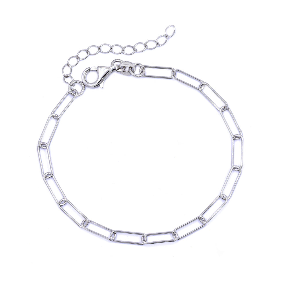 925 paperclip bracelet 17cm 4cm width - SB1021