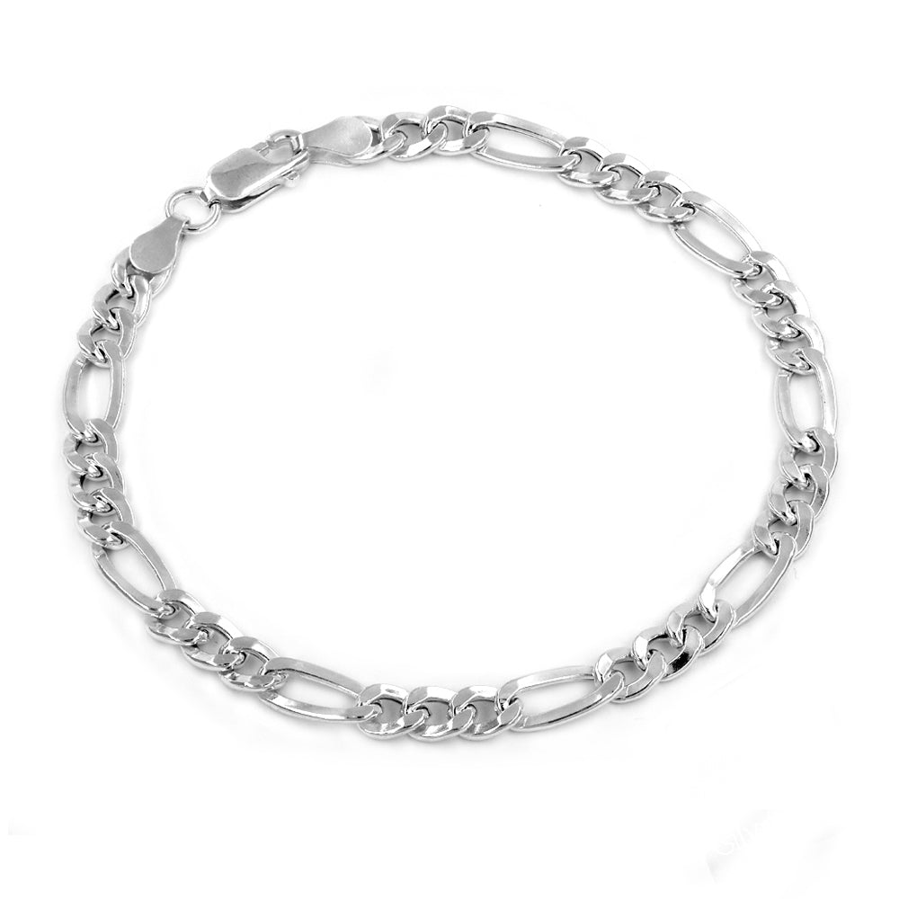 925 Silver figaro bracelet Length: 19cm Width: 5mm