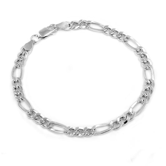 925 Silver figaro bracelet Length: 19cm Width: 5mm