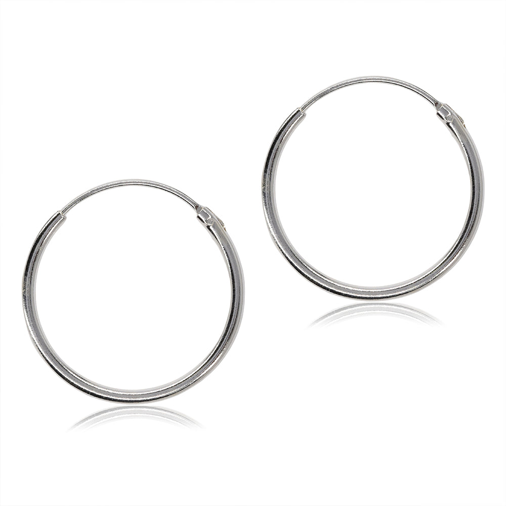 925 Silver 20mm x 1.5mm hoop earring - SBE023