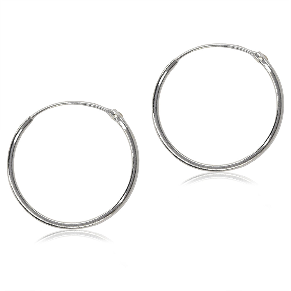 925 Silver 25mm x 1.8mm hoop earring - SBE025