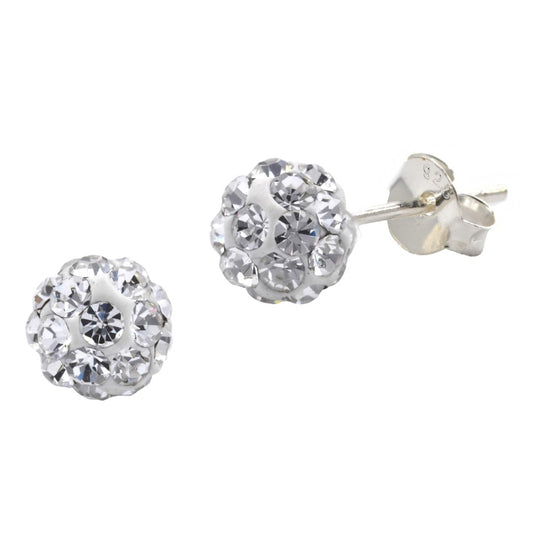 925 Silver 6mm fimo ball stud earring