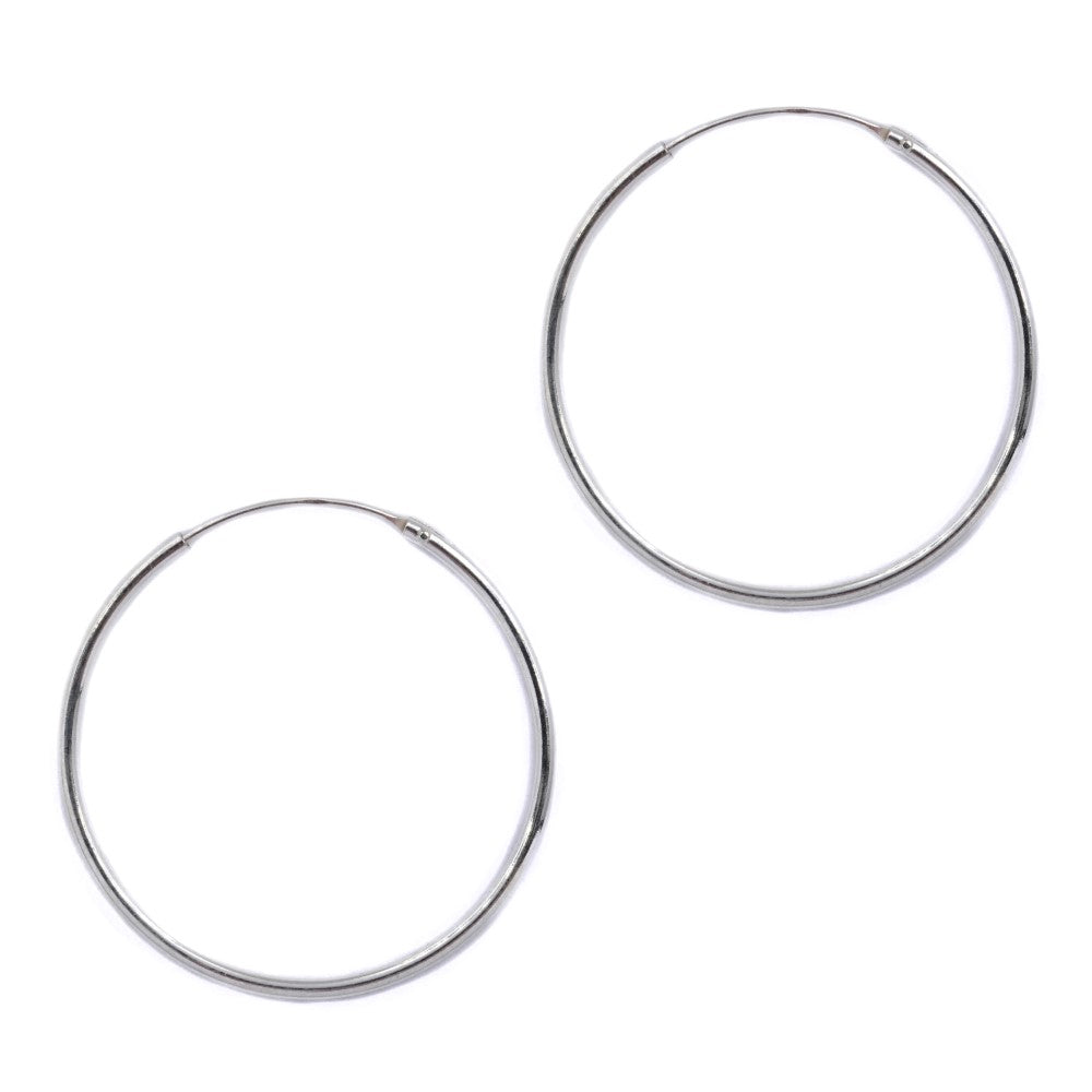 925 Silver 30mm x 1.2mm hoop earring - SBE062