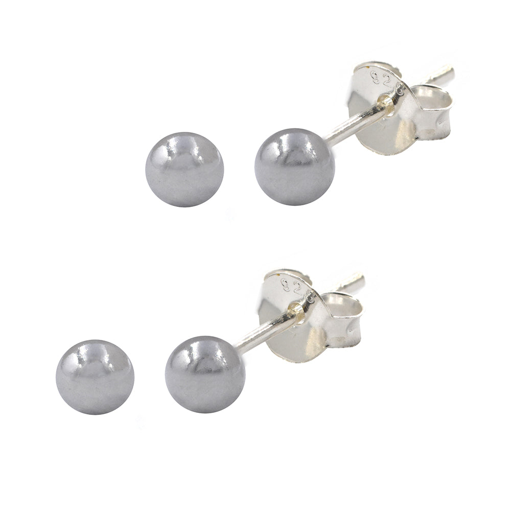 2 Pack 925 Silver 2mm ball stud earring - SBE066