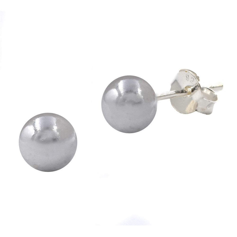 925 Silver 5mm dome stud earring - SBE072