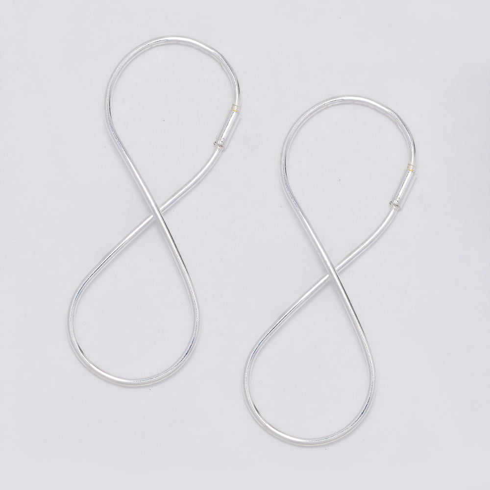 SE1059 - 925 Silver infinity hoop earrings