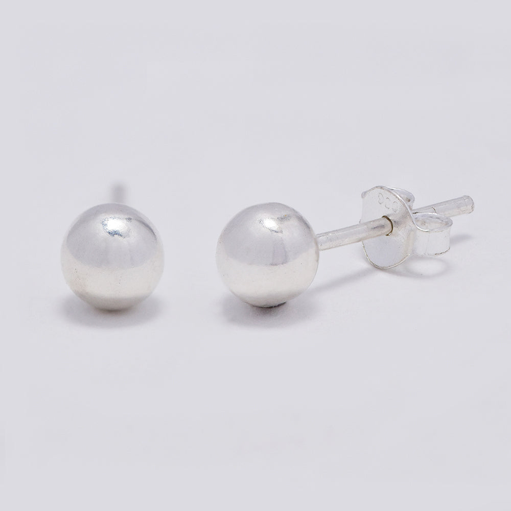 925 Silver 5mm ball stud earrings - SE1060