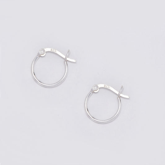 925 Silver 14mm x 1.2mm huggies earrings