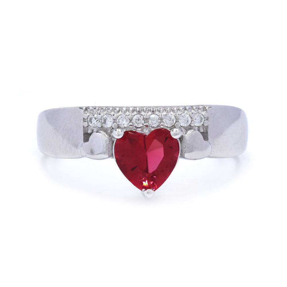 925 Silver heart Cubic zirconia ring - SMR2923