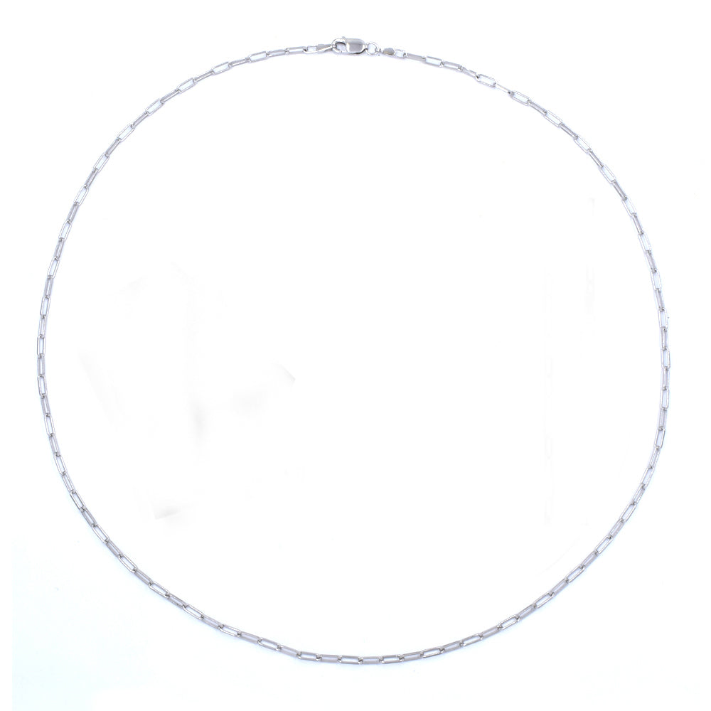 925 Silver 50cm X 2mm paperclip link chain - SN1022