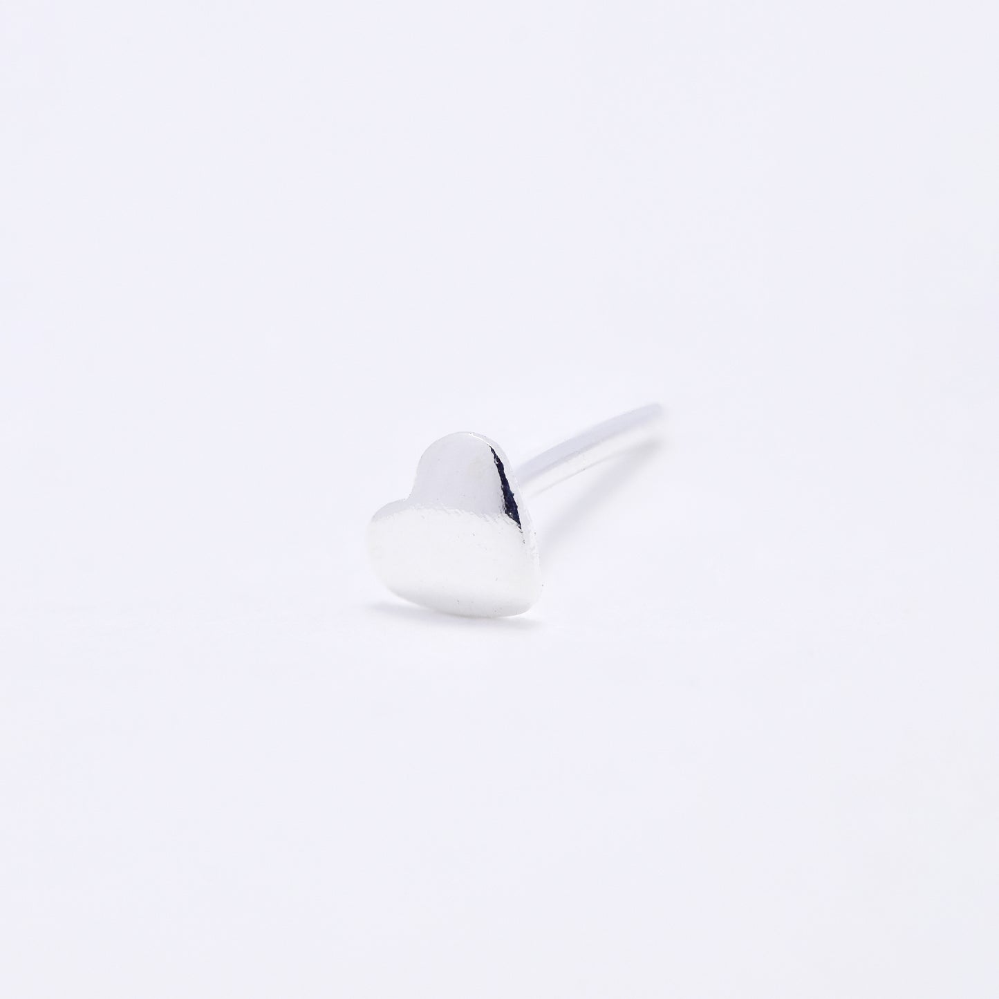 SNS1041 - 925 Silver 3mm 20 piece heart nose stud