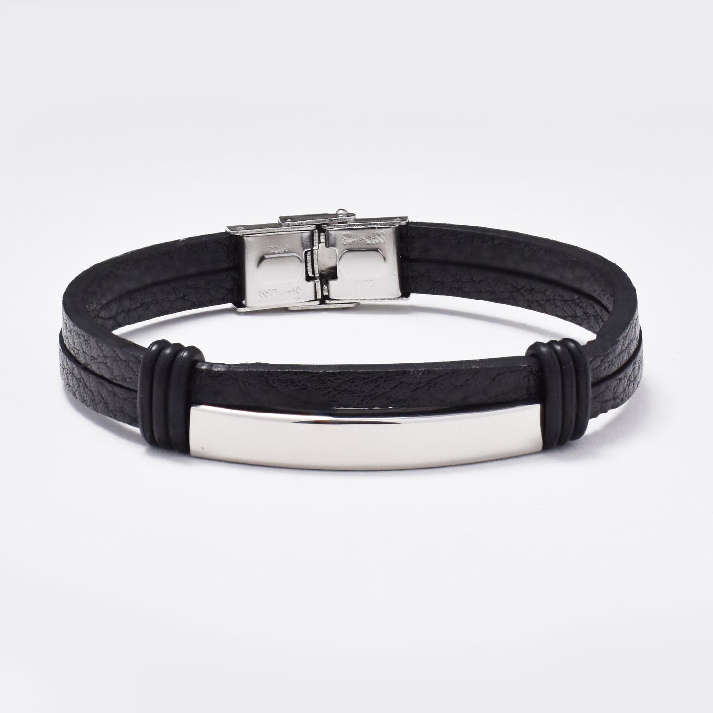 SSAB303 - Steel and rubber bracelet