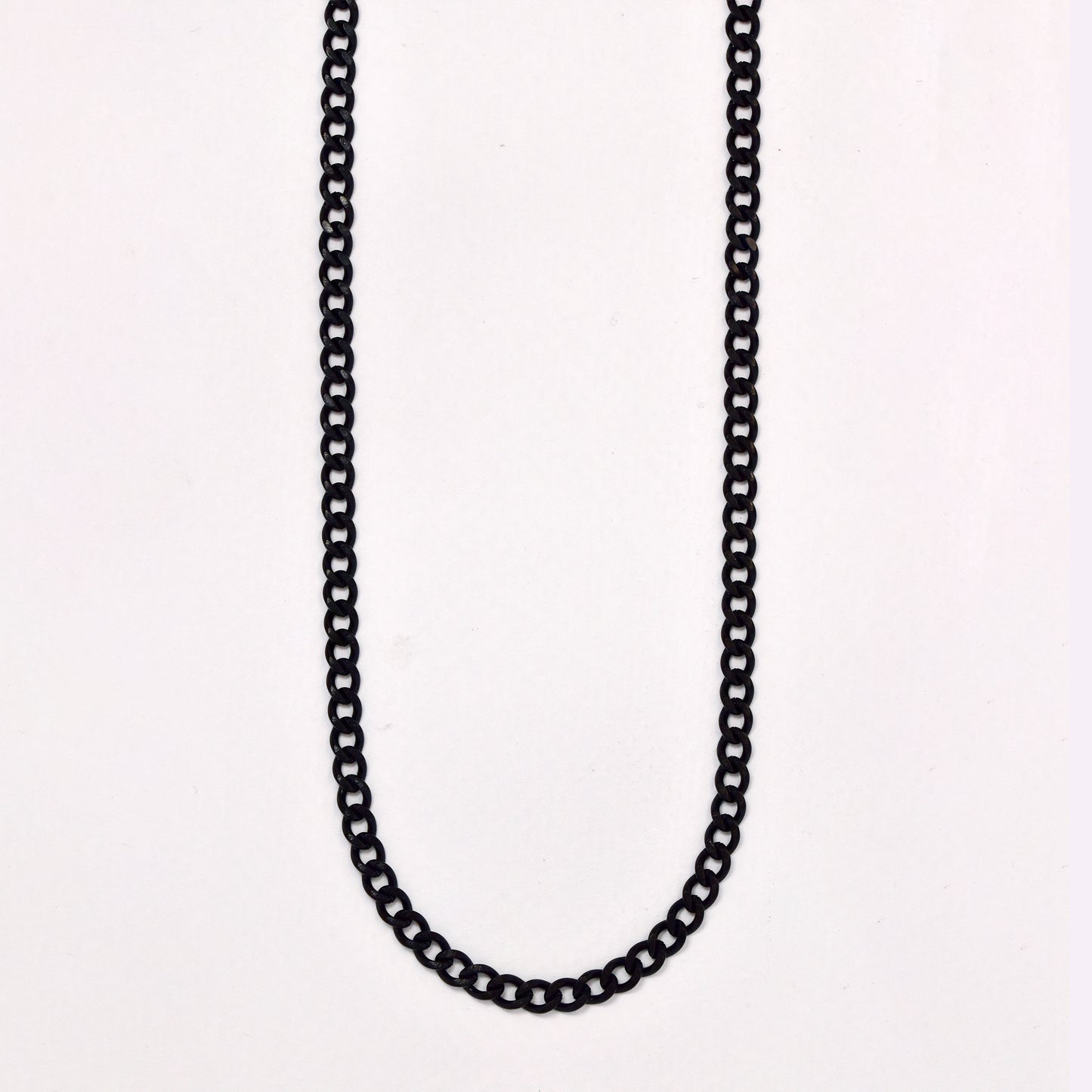 Stainless steel 4.5mm x 55cm curb chain - SSCURB-BLK-4.5MMX55CM